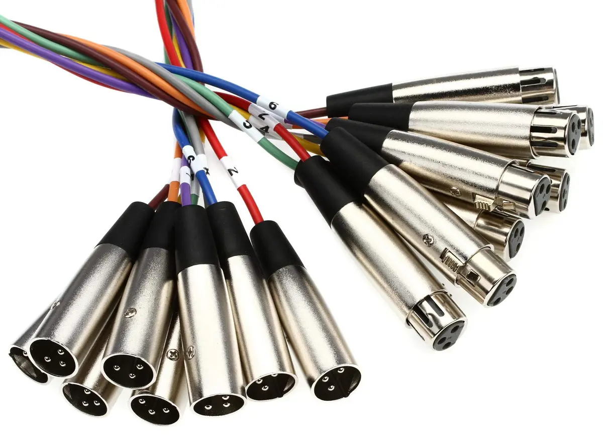 Hosa XLR-802 8-Channel XLR Snake 2 Meter | Connects Mixing Consoles & Outboard Gear - main product image