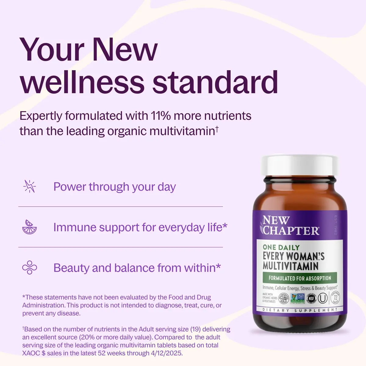 New Chapter Every Woman's One Daily Multivitamin, 72 Tablets | Whole-Food Fermented Nutrients for Women's Wellness - view 2