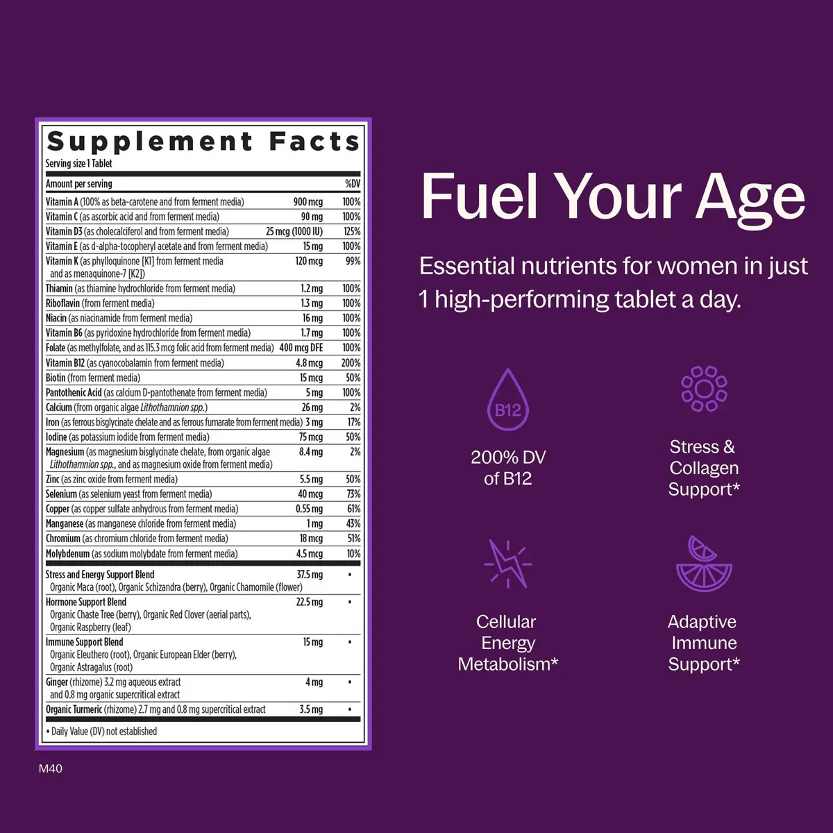 New Chapter Every Woman's One Daily Multivitamin, 72 Tablets | Whole-Food Fermented Nutrients for Women's Wellness - view 3