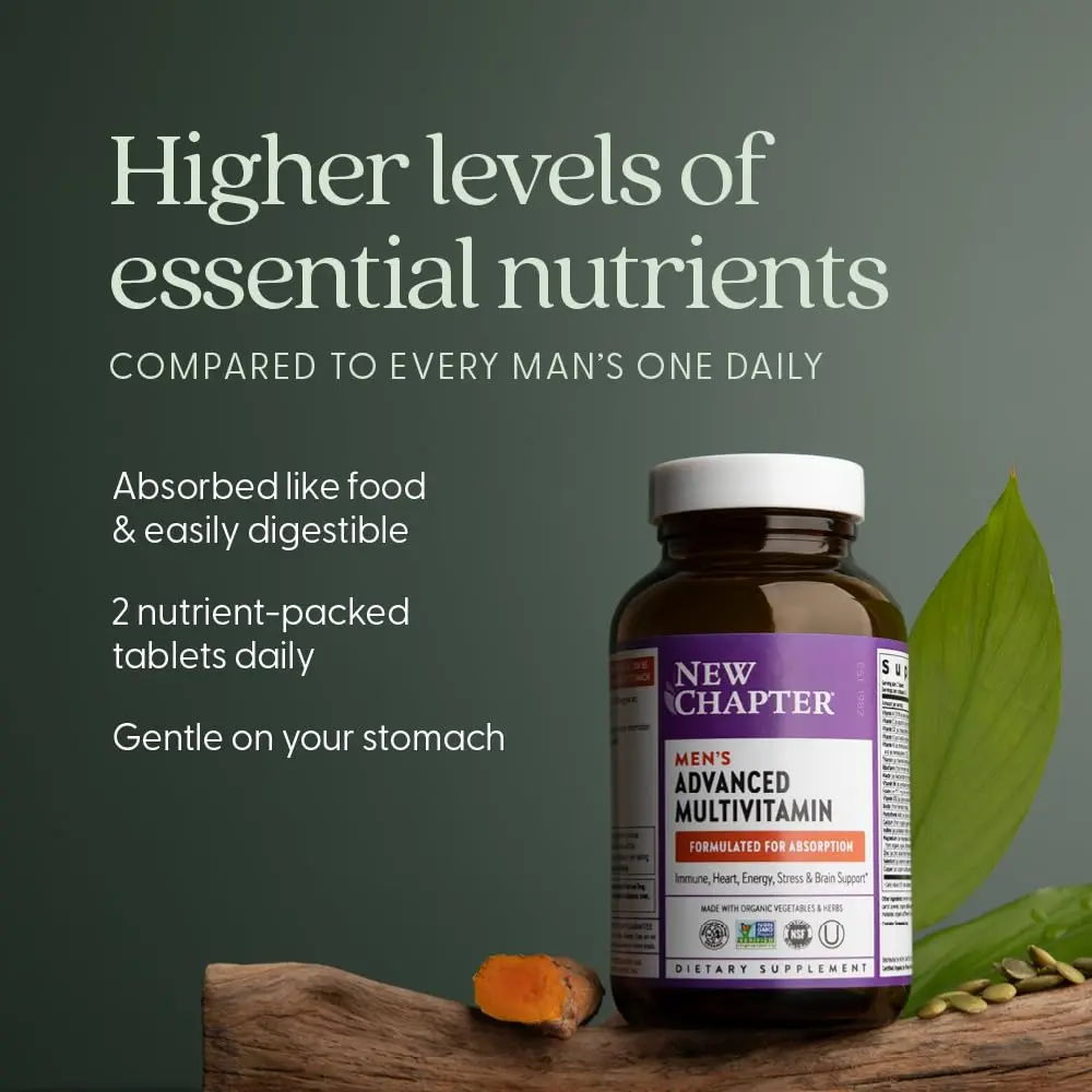 New Chapter Men's Advanced Multivitamin 120 Count | Supports Bone, Heart & Prostate Health - view 5