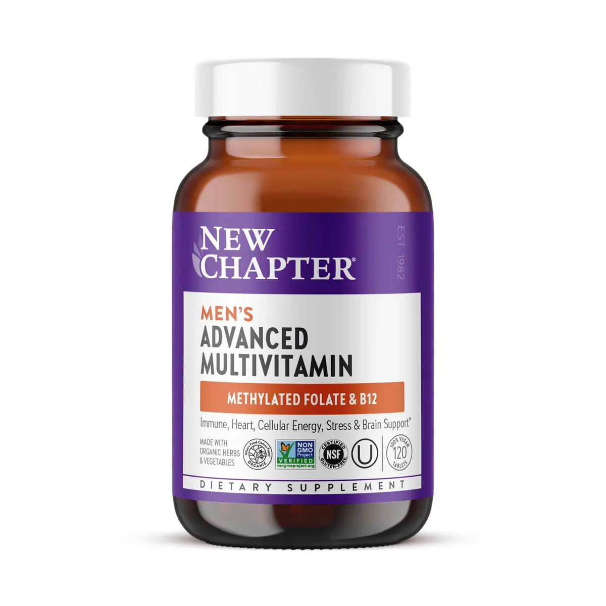 New Chapter Men's Advanced Multivitamin 120 Count | Supports Bone, Heart & Prostate Health - main product image