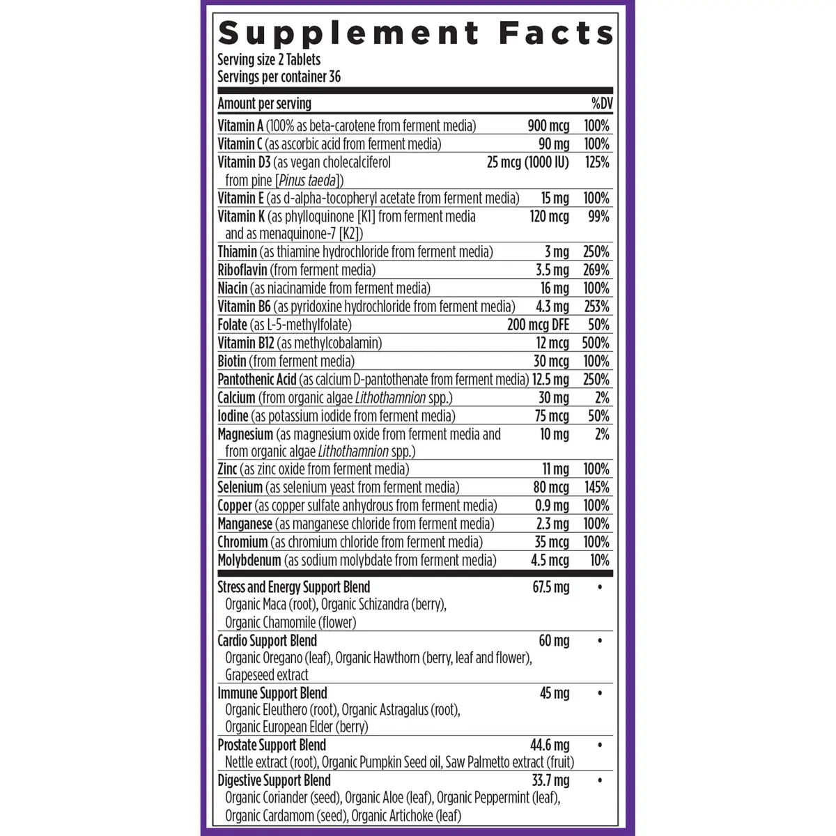 New Chapter Men's Advanced Multivitamin 120 Count | Supports Bone, Heart & Prostate Health - view 7