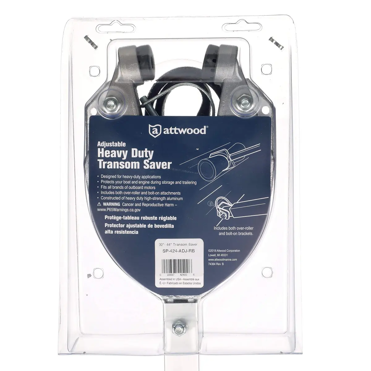 attwood Heavy Duty Transom Saver 32-44 Inches | Protects Boat Transom During Trailering - view 9