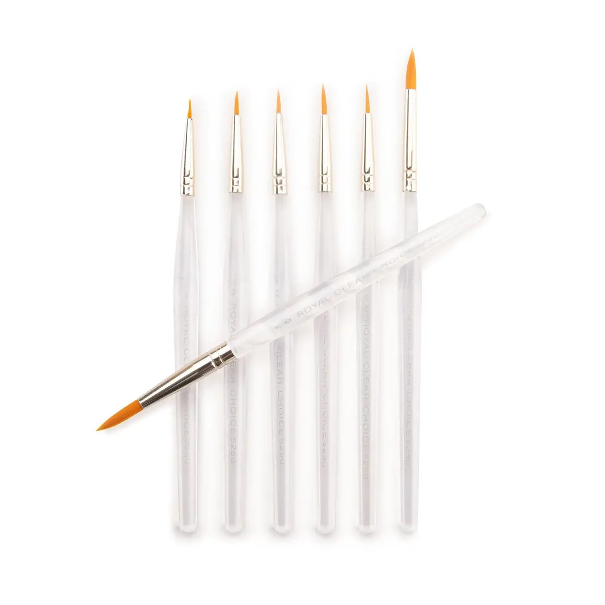 Royal & Langnickel Paint Brush Set 7-Piece | Gold Taklon Detail & Acrylic Handles - view 5