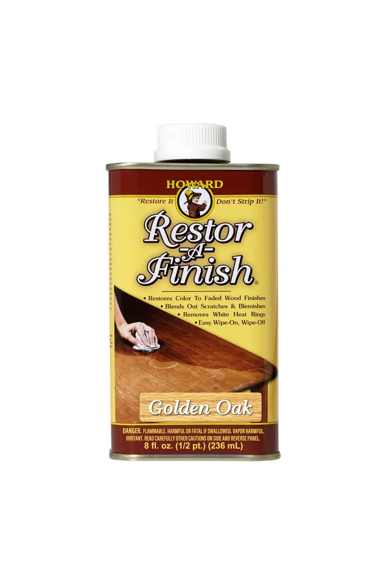 Howard Golden Oak Restor-A-Finish Wood Restorer 237ml (8 oz) | Restores Wood Finishes Without Stripping - main product image