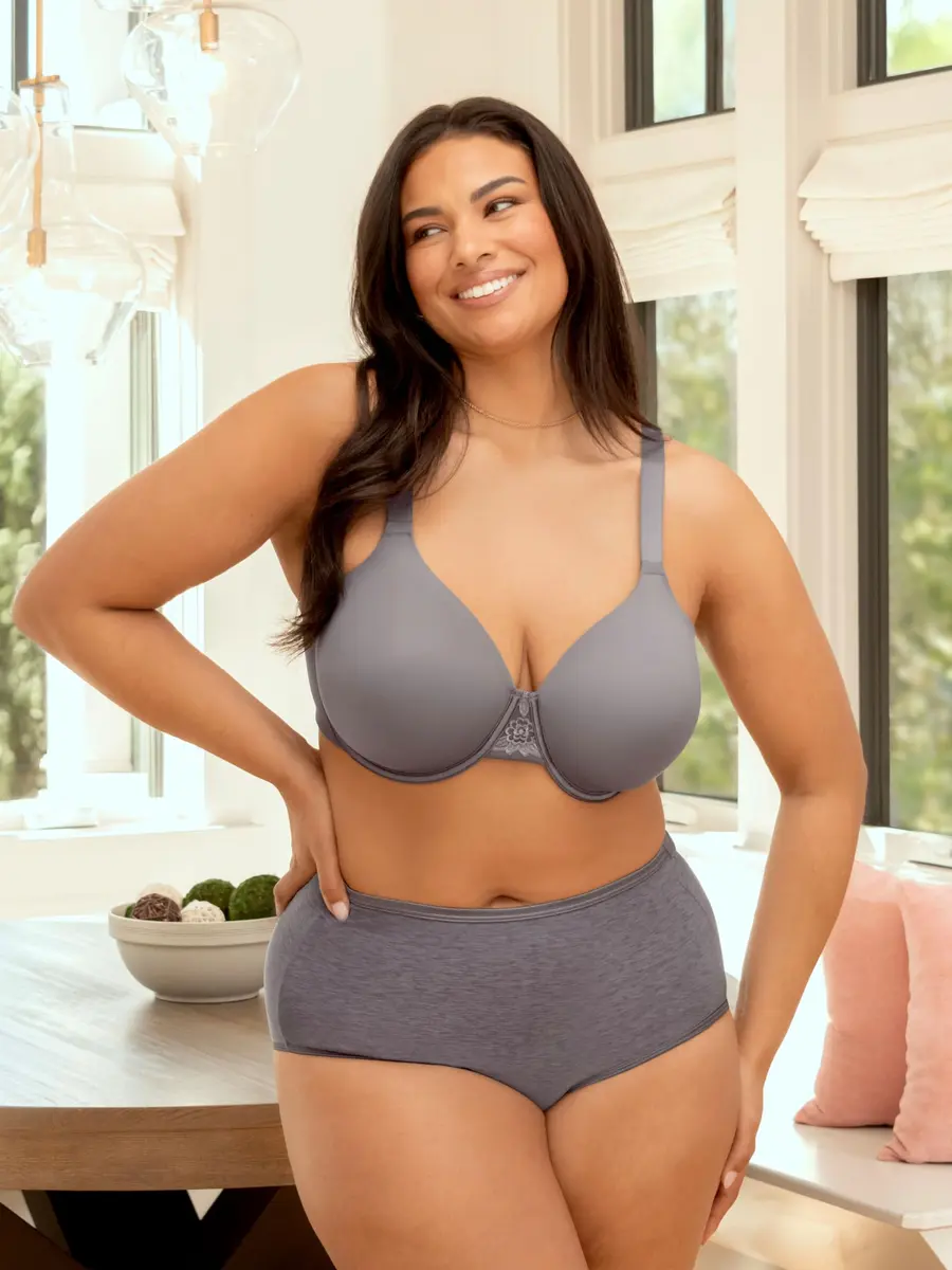 Vanity Fair Full Figure Support Bra Beige 36D | 4-Way Stretch, Lightly Lined Cups, Underwire - view 5
