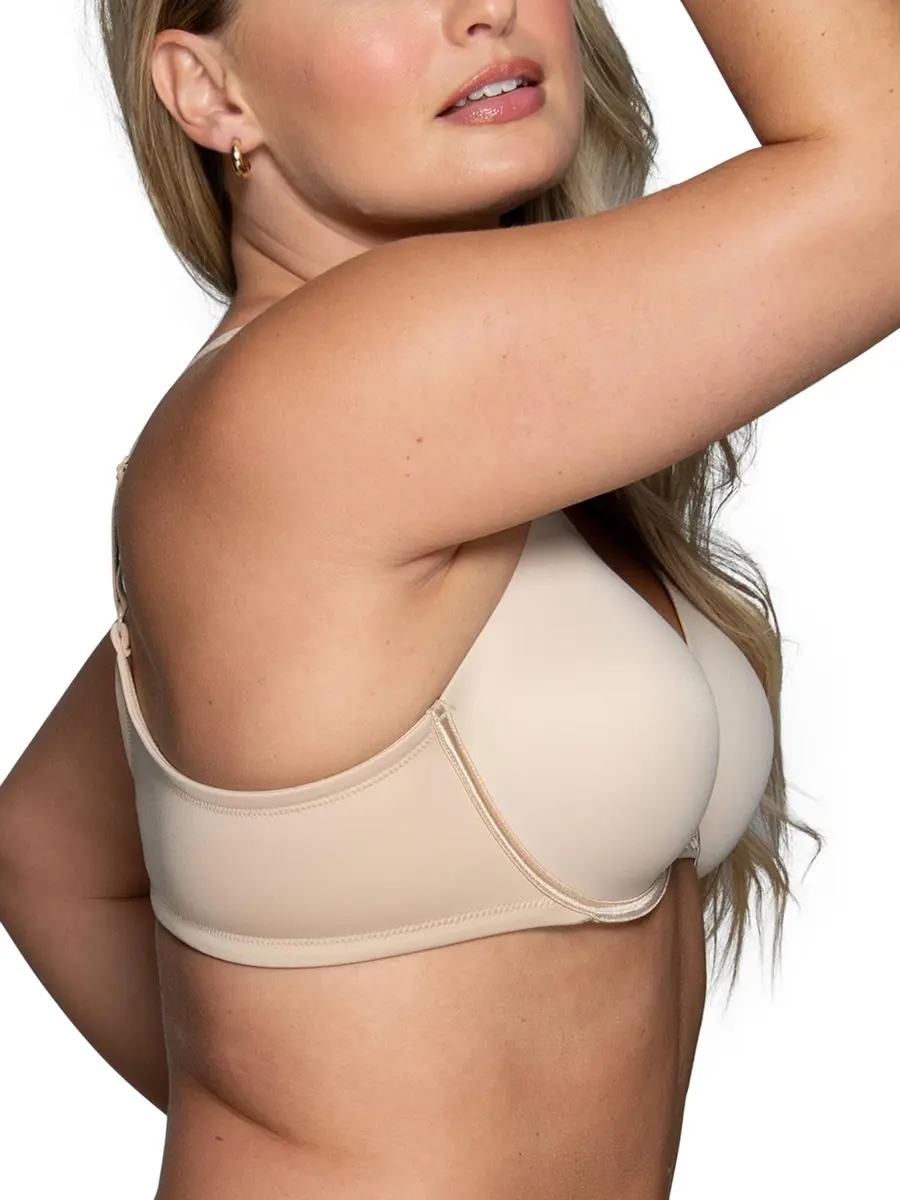 Vanity Fair Women's Full Figure Beauty Back Smoothing Bra, 4 Way Stretch Fabric, Lightly Lined Cups up to H - Underwire - Beige, 36D - view 2