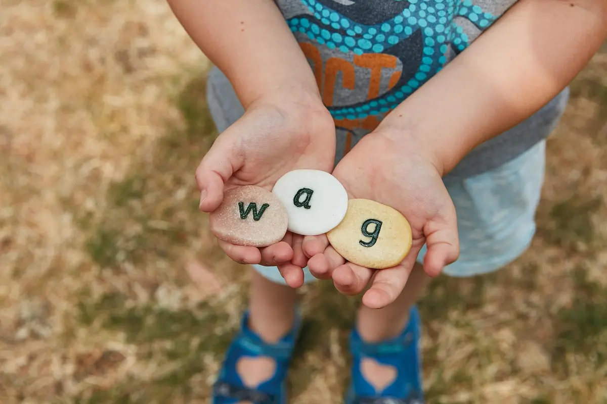 Yellow Door YD-10 Alphabet Pebbles - Lowercase, Kindergarten to Grade 3, 5" H, 3" L, 3" W | Educational Learning Toy - view 3