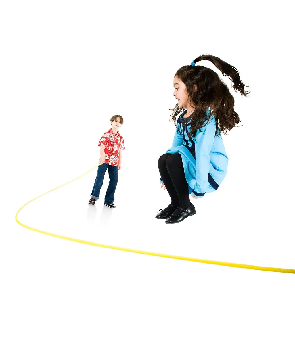 Just Jump It 16' Foot Jump Rope | Active Outdoor Youth Fitness & Double Dutch Length in Blue - view 6