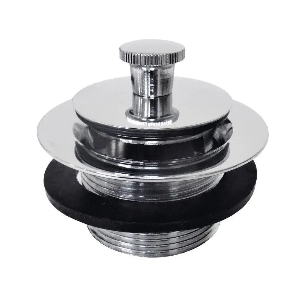 Kingston Brass DLL201 Brass Lift & Lock Tub Drain, Polished Chrome | Fits 1-1/2-Inch Coarse Threaded Drains - main product image