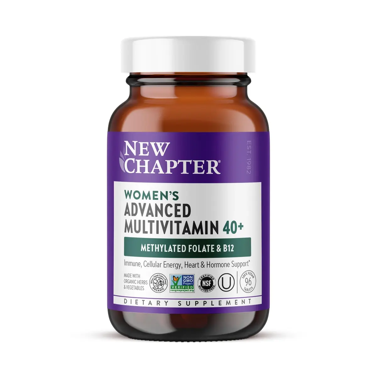 New Chapter Women's Advanced Multivitamin 40+ | Organic, Whole-Food Complexed, 96 Count - main product image