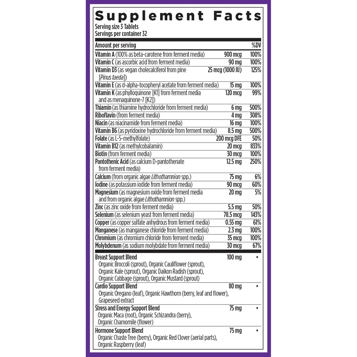 New Chapter Women's Advanced Multivitamin 40+ | Organic, Whole-Food Complexed, 96 Count - view 7