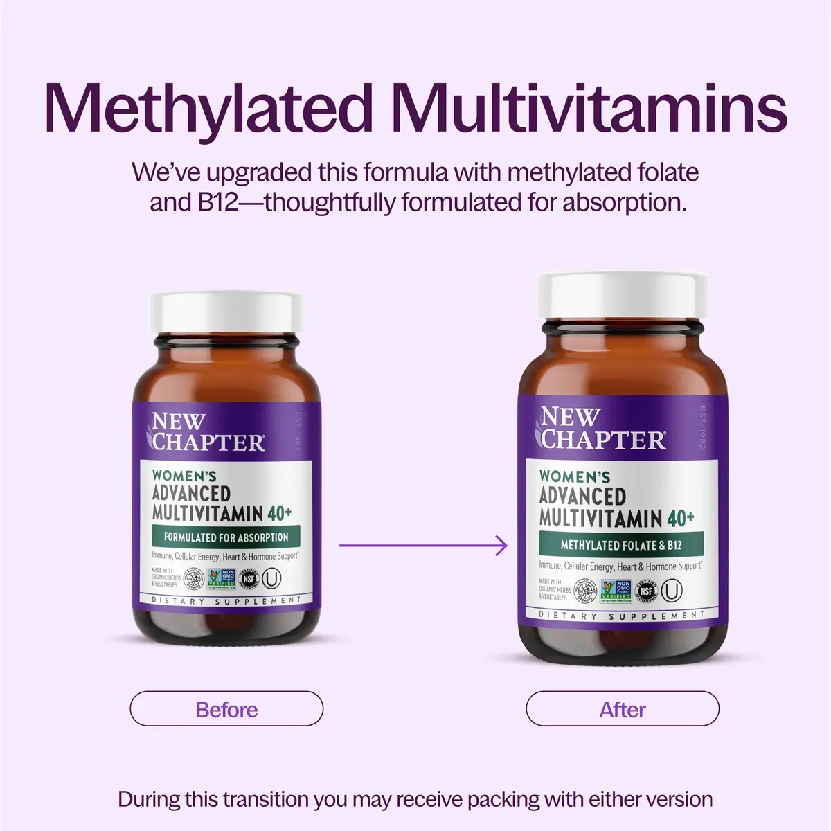 New Chapter Women's Advanced Multivitamin 40+ | Organic, Whole-Food Complexed, 96 Count - view 3