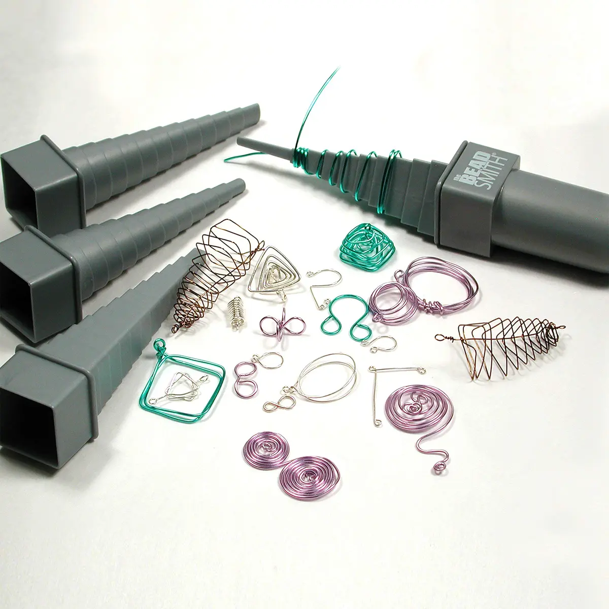 The Beadsmith Mandrel 4X Wire Wrapping Set with Interchangeable Handle | 4 Shapes, 48 Sizes, Jewelry Forming Tool - view 5