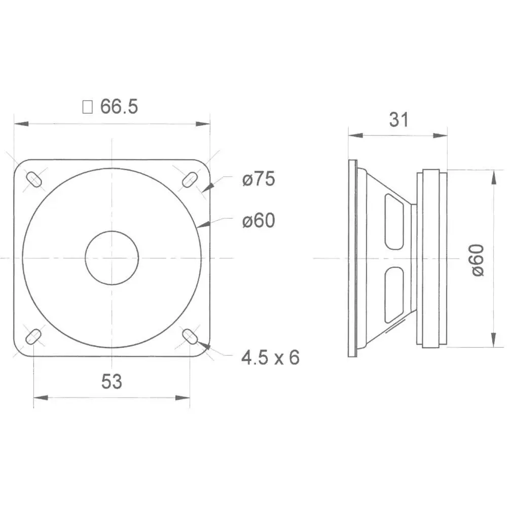 Best Price Square Visaton FRS7-8 2.5" Full-Range Speaker 8 Ohm | Water-Resistant Outdoor Audio - view 2