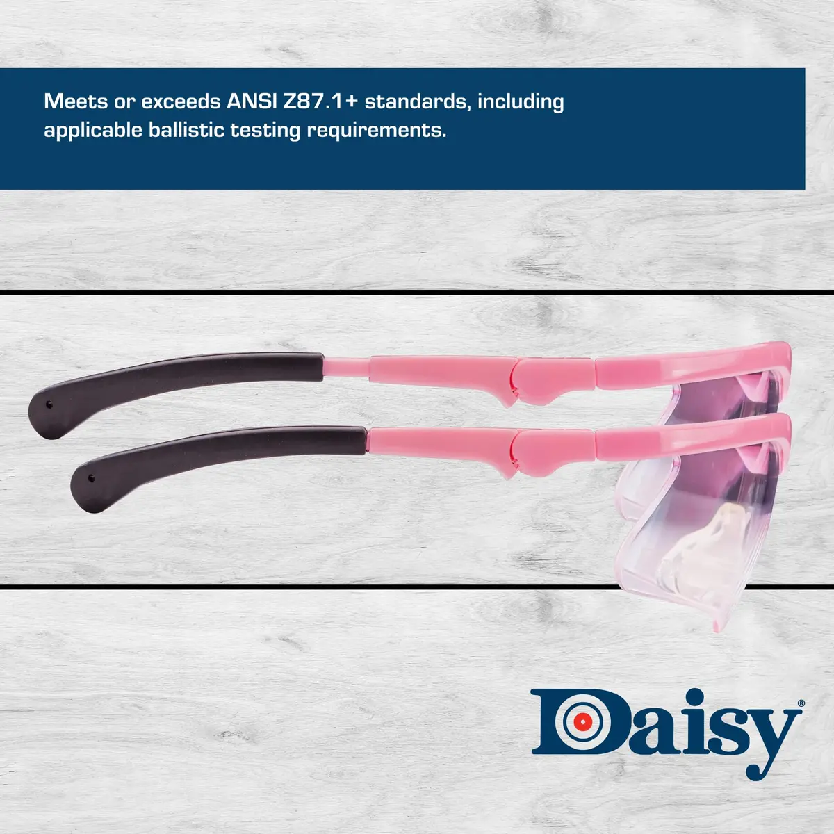 Daisy Impact-Resistant Safety Glasses Black/Pink | Youth to Adult Fit, Full Coverage - view 5