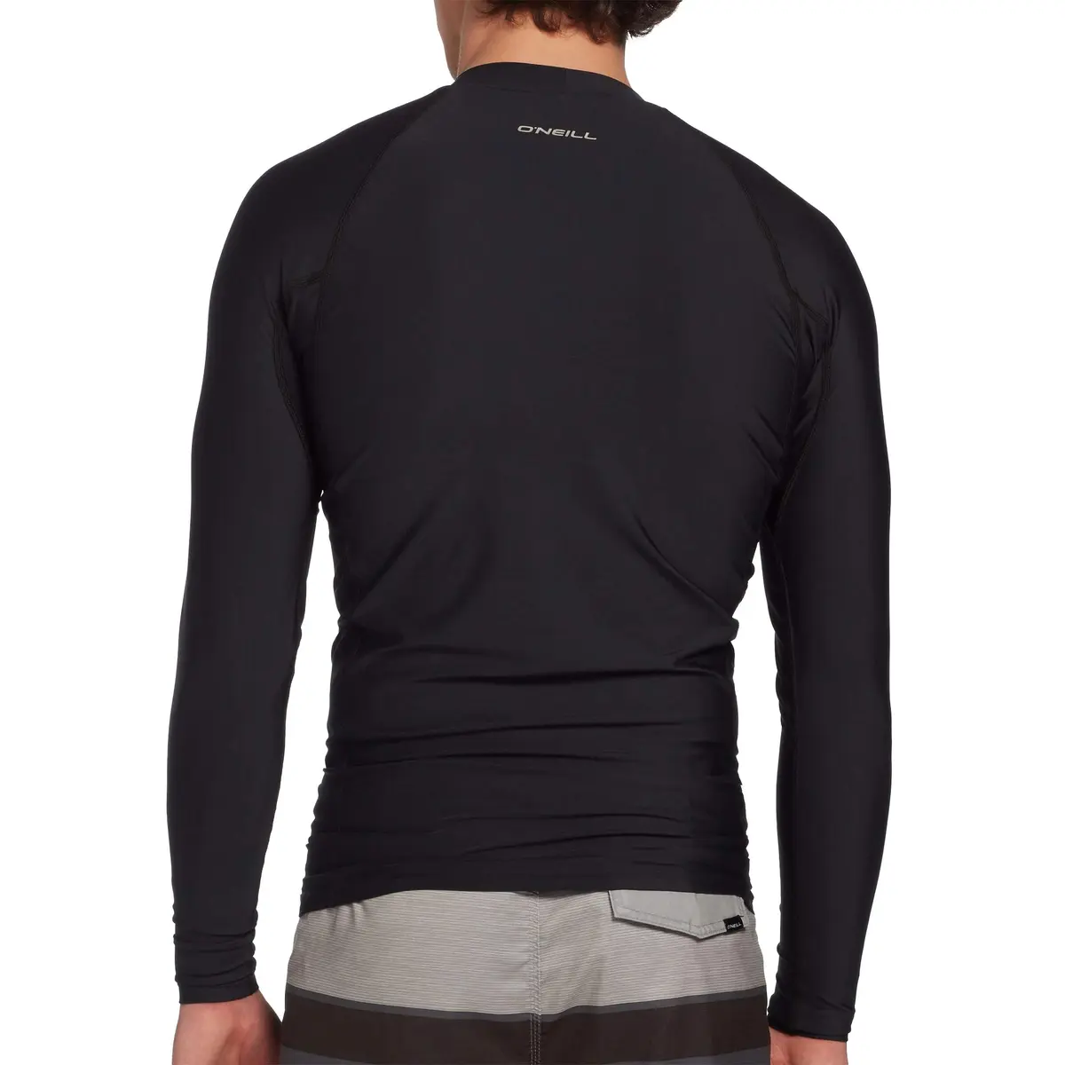 O'Neill Wetsuits Men's Basic Skins UPF 50+ Long Sleeve Rash Guard, Black, Large | UV Sun Protection for Water Sports - view 2