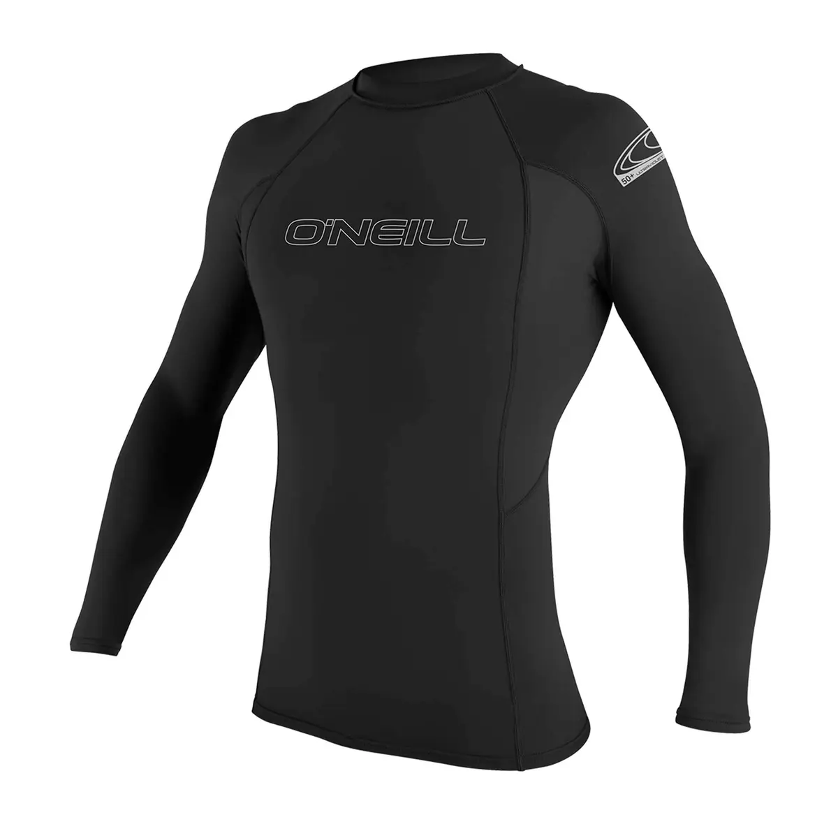 O'Neill Wetsuits Men's Basic Skins UPF 50+ Long Sleeve Rash Guard, Black, Large | UV Sun Protection for Water Sports - view 4