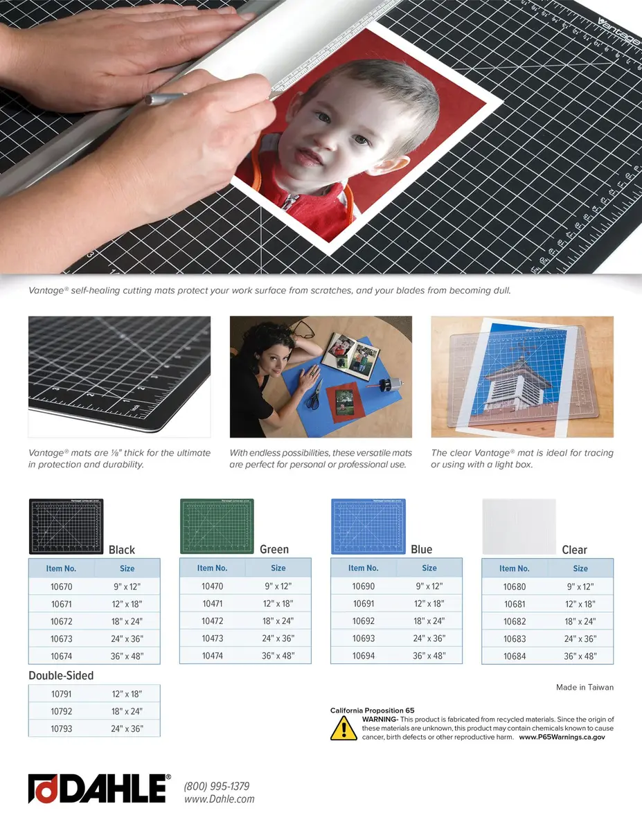 Dahle Vantage 10682 See-Through Self-Healing Cutting Mat, 18"x24" | 5-Layer PVC for Crafts & Sewing - view 6