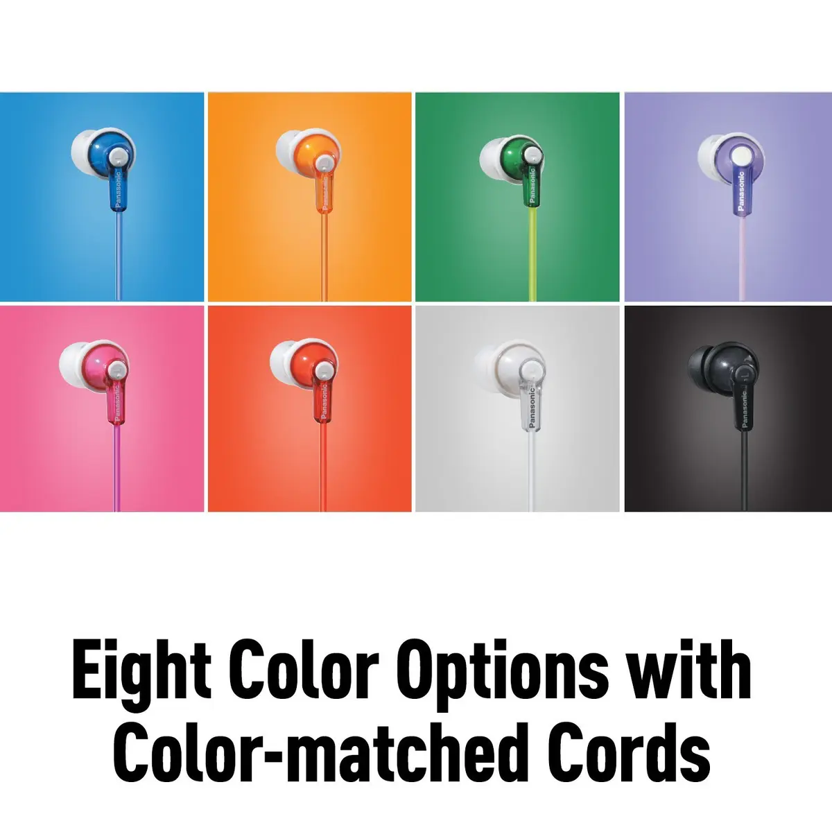 Panasonic ErgoFit In-Ear Earbud Headphones RP-HJE120-V (Purple) Dynamic Crystal Clear Sound, Ergonomic Comfort-Fit - view 3
