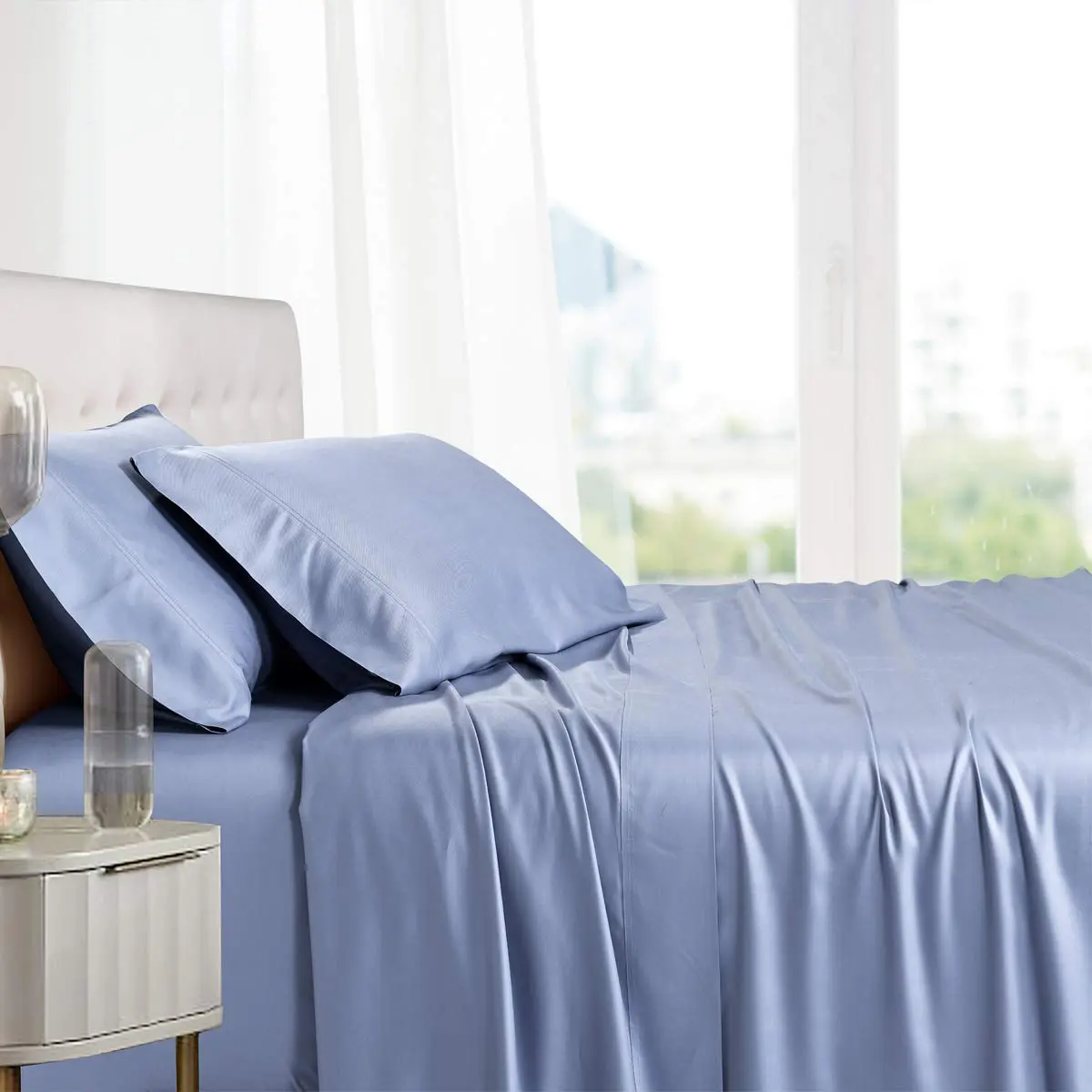 Royal Tradition Viscose from Bamboo King Cooling Sheet Set | Ultra-Soft, Temperature-Regulating Bedding (70-120c) - view 2