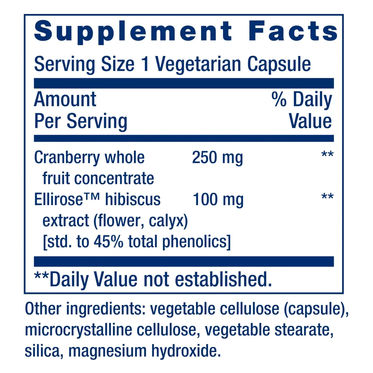 Life Extension Optimized Cran-Max® Cranberry Whole Fruit Concentrate with Hibiscus Extract 60 Capsules | Supports Female Urinary Tract Health - view 3