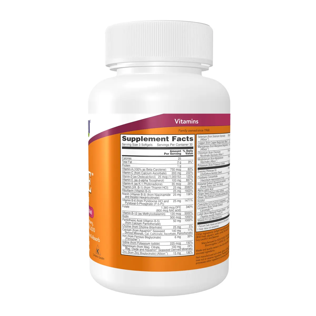 NOW Eve Women's Multivitamin 90 Softgels | Better GI Tolerance & Natural Ingredients - view 2
