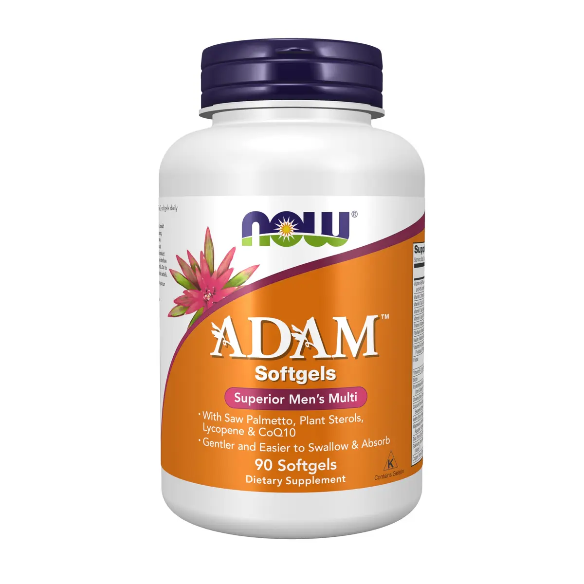 NOW Supplements ADAM Men's Multivitamin 90 Softgels | Supports Men's Health & GI Tolerance - main product image