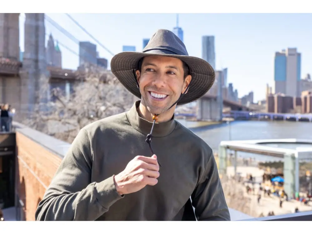 Dorfman Pacific Weathered Cotton Big Brim with Mesh Men’s Sun Hat | Adventure-Ready, Ventilated & Durable - view 6