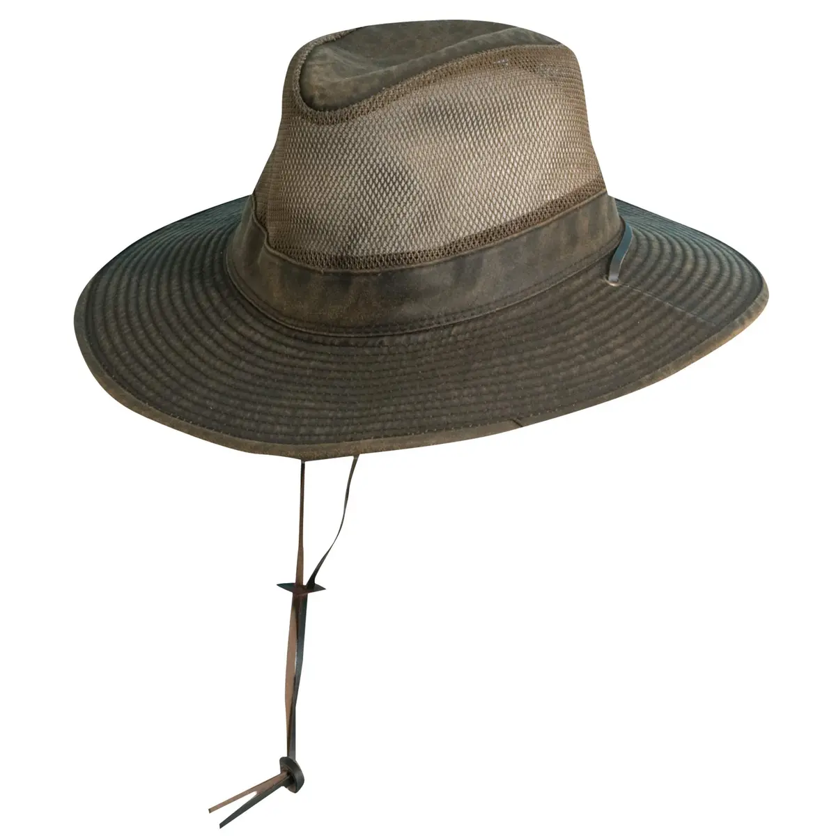 Dorfman Pacific Men's Weathered Cotton Big Brim with Mesh Large | Rugged Sun Hat for Outdoors - main product image
