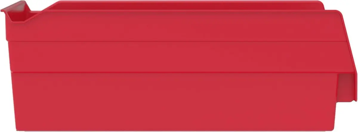 Akro-Mils Heavy Duty Plastic Shelf Bins 12" x 6.5" x 4" Red (12-Pack) | Industrial Grade Polymer Storage Containers - view 7