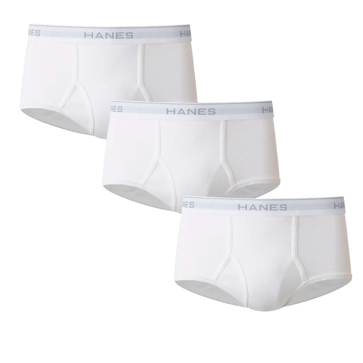 Hanes Cotton Briefs XL | Breathable, Tagless, Full-Cut Comfort in White - main product image