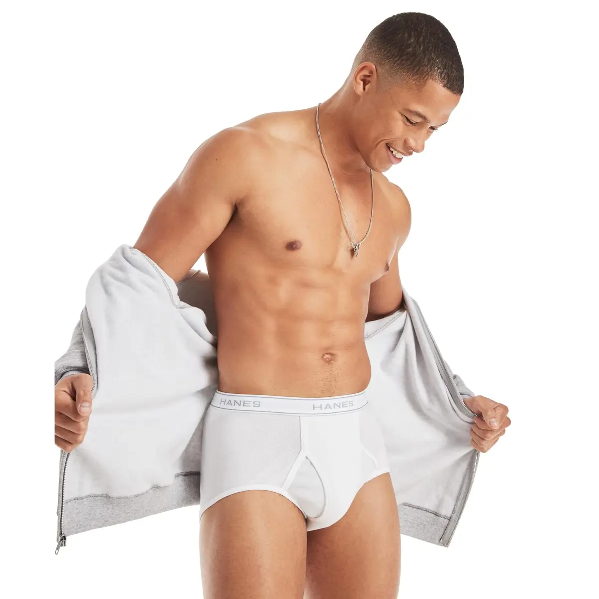 Hanes Cotton Briefs XL | Breathable, Tagless, Full-Cut Comfort in White - view 4