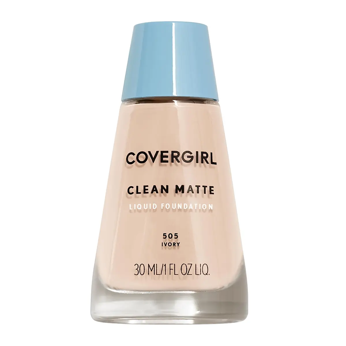 COVERGIRL Clean Matte Liquid Foundation Ivory 505 | Oil-Free, Sensitive Skin, 1 oz - main product image