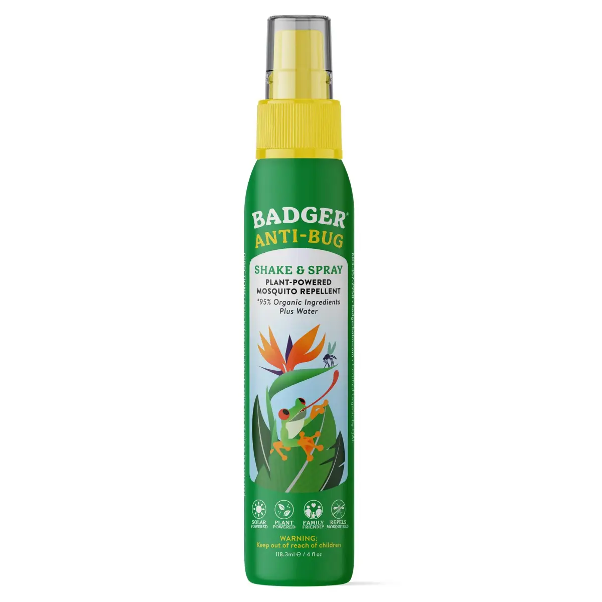 Badger Natural 4 fl oz (118 ml) Insect Repellent Spray | Family Friendly, DEET-Free Mosquito Protection - main product image