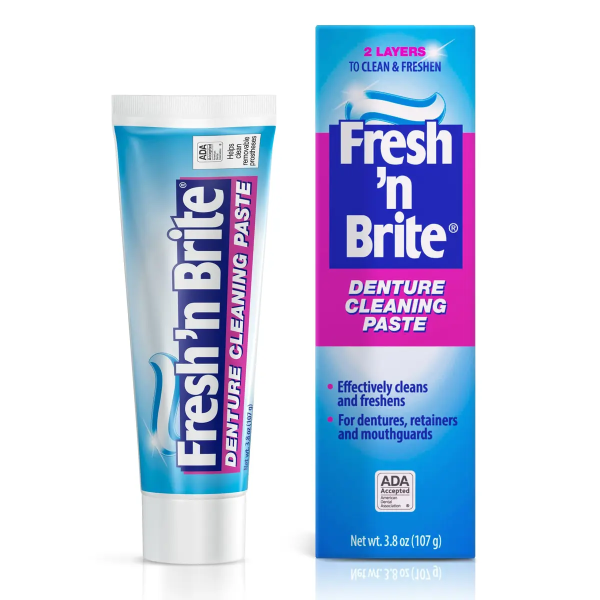 Fresh 'n Brite Denture Cleaner Paste 107.2 g (3.8 oz) | ADA Accepted Dual Action Formula for Fresh Breath & Gentle Care - main product image