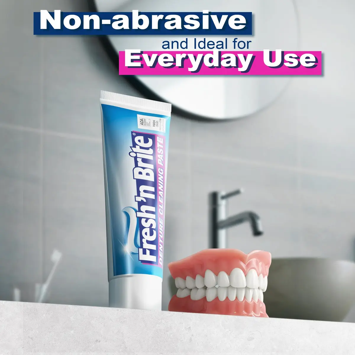 Fresh 'n Brite Denture Cleaner Paste 107.2 g (3.8 oz) | ADA Accepted Dual Action Formula for Fresh Breath & Gentle Care - view 6