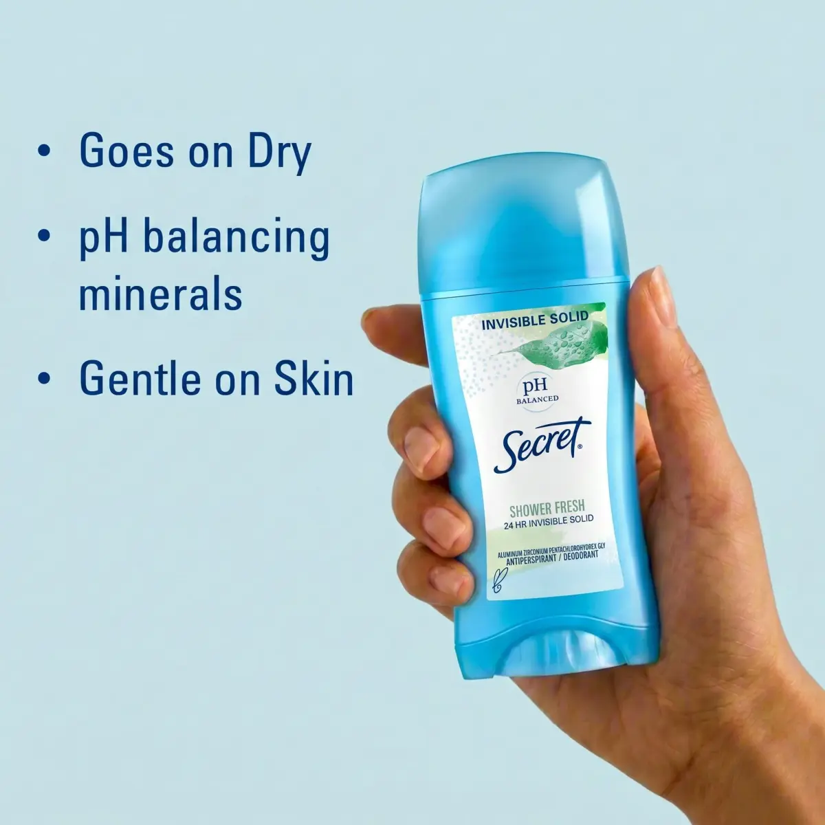 Secret Shower Fresh Invisible Solid Antiperspirant for Women, 2.6 oz (Pack of 2) | 24hr Sweat & Odor Protection - view 2