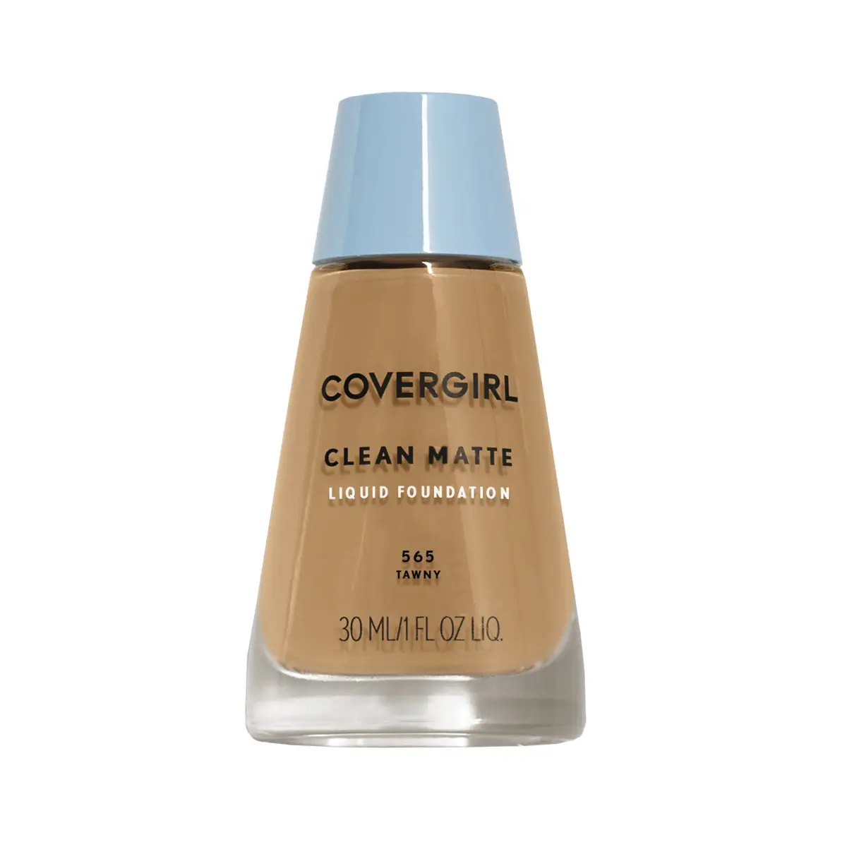 COVERGIRL Clean Matte Liquid Foundation Tawny 1 oz | Oil-Free, Shine Control for Oily Skin - main product image