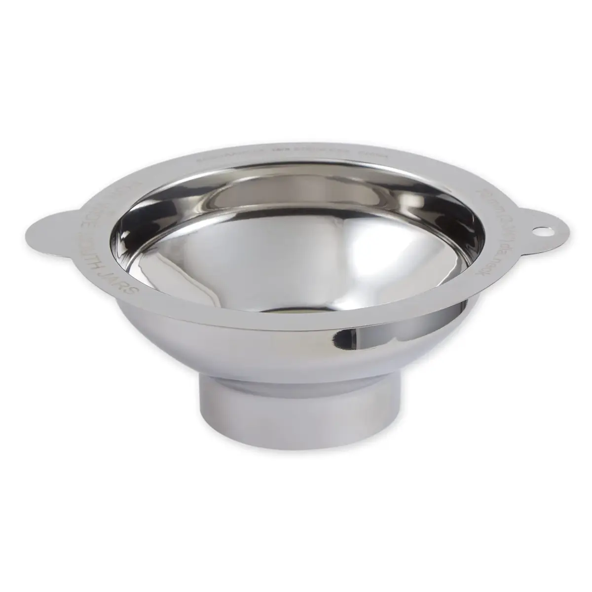 RSVP International Endurance Wide Mouth Canning Funnel 2.75" (7cm) | Non-Reactive 18/8 Stainless Steel - main product image