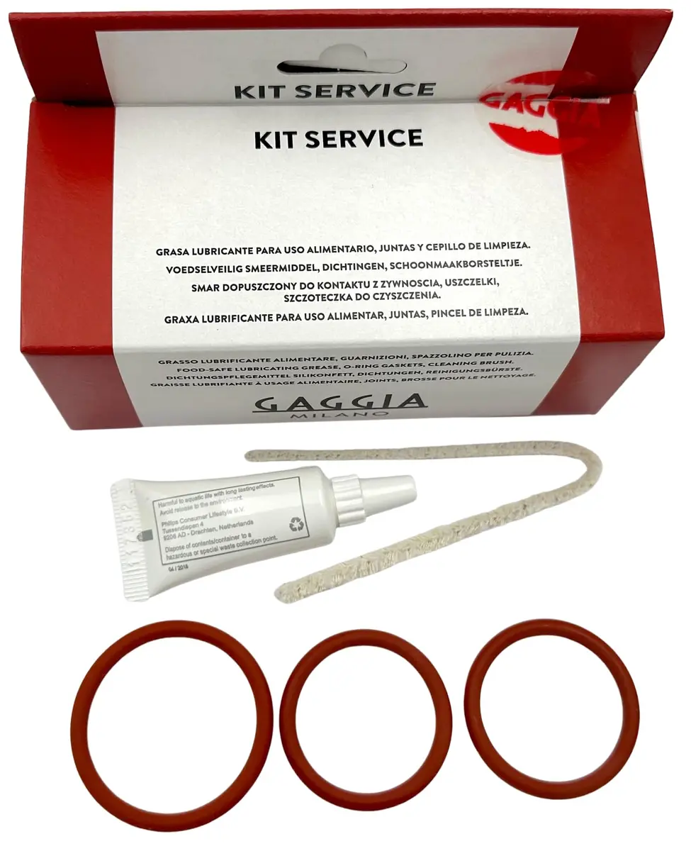 Gaggia Bean to Cup Cleaning Service Kit - Lubricating Grease, 2 x o-Ring gaskets & Brush | Protects espresso machine - view 2