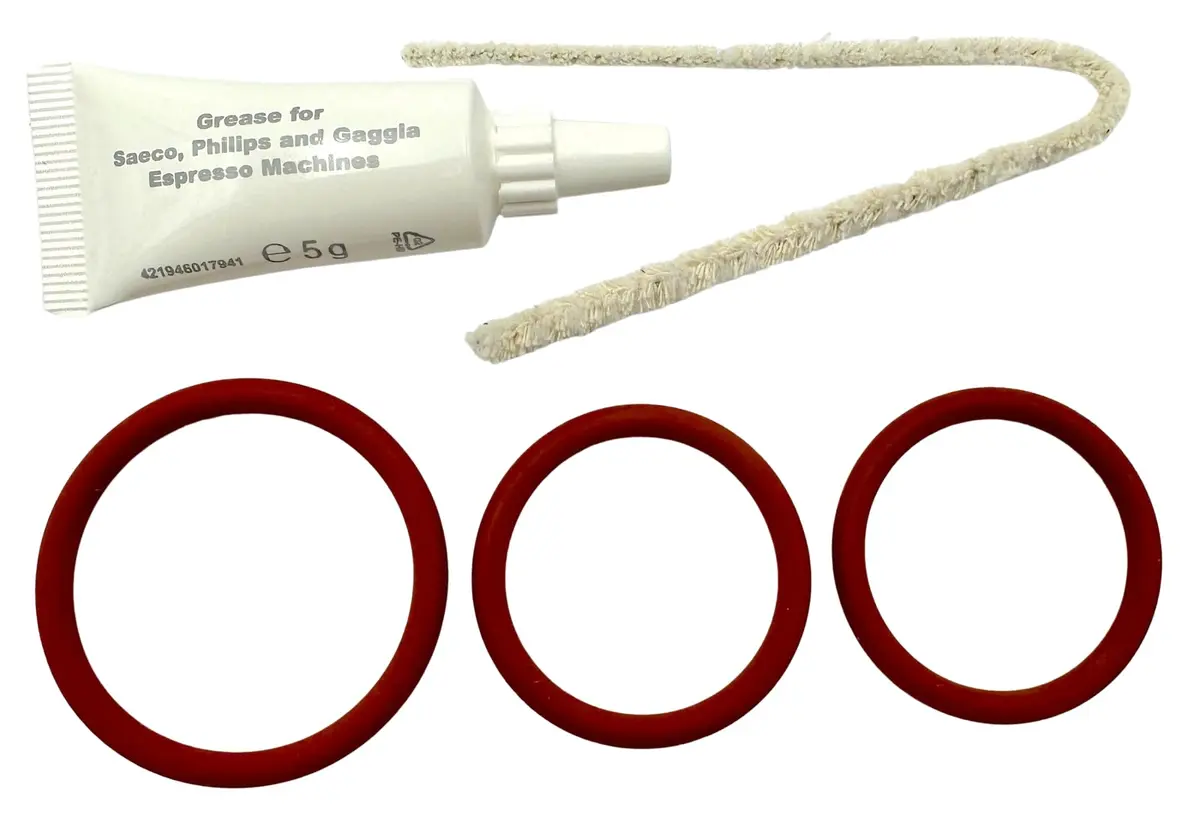 Gaggia Bean to Cup Cleaning Service Kit - Lubricating Grease, 2 x o-Ring gaskets & Brush | Protects espresso machine - view 4