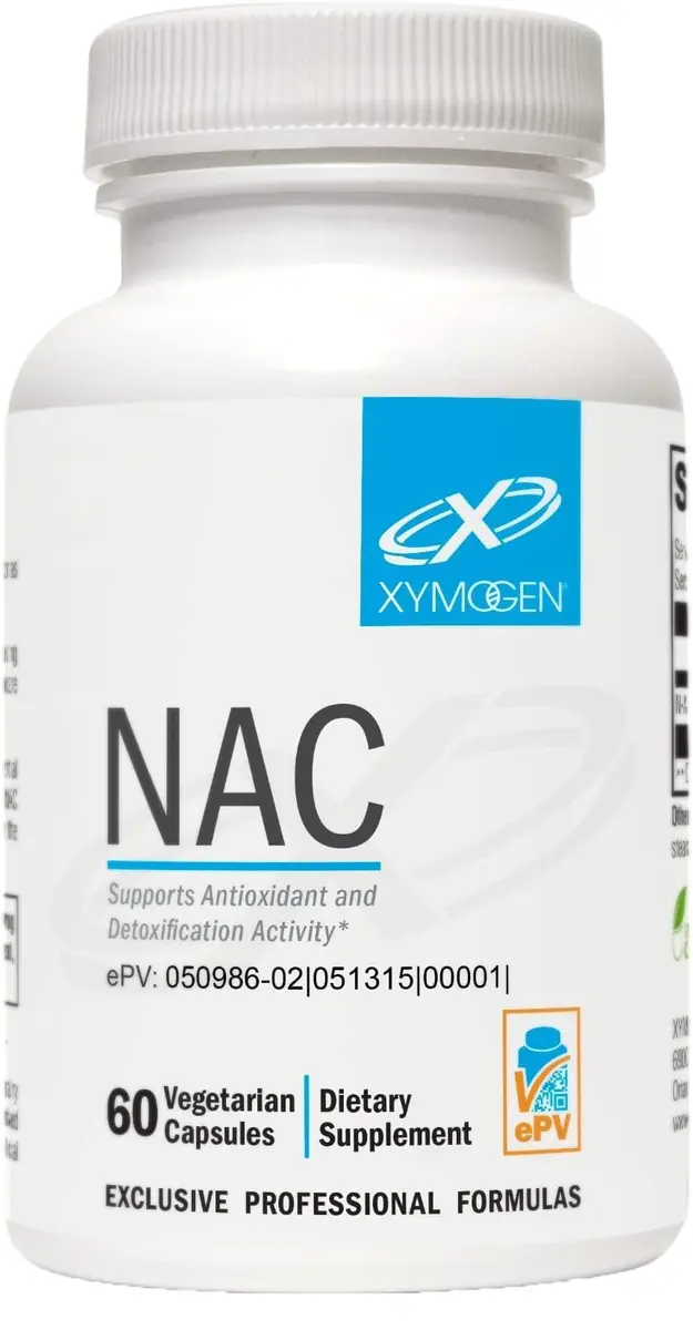 XYMOGEN NAC 60 Capsules | Potent Antioxidant Support for Detox & Immunity - main product image