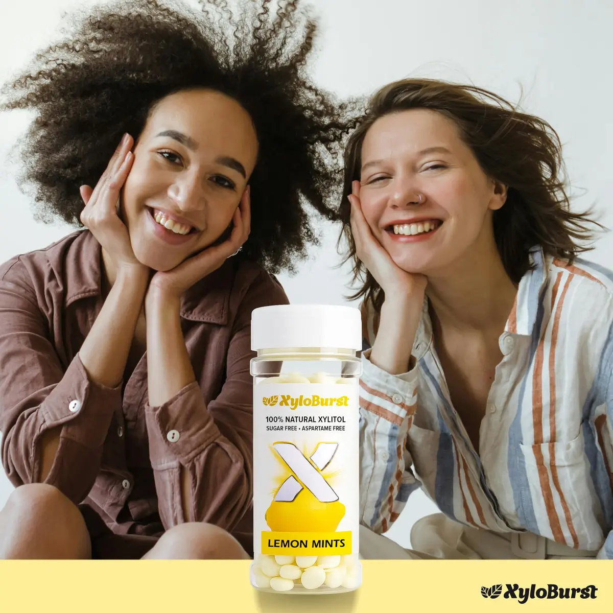 Xyloburst Xylitol Mints Lemon | Sugar Free Breath Freshener for Oral Health, Gluten Free, Vegan, Keto | 200 Count Jar - view 6