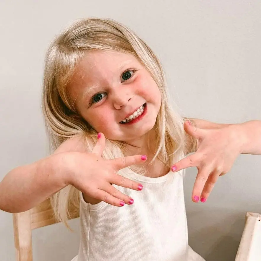 Piggy Paint Nail Polish, Non-Toxic, Natural, Vegan - Neon Pink Shimmer | Safe & Durable for Kids & All Ages - view 6