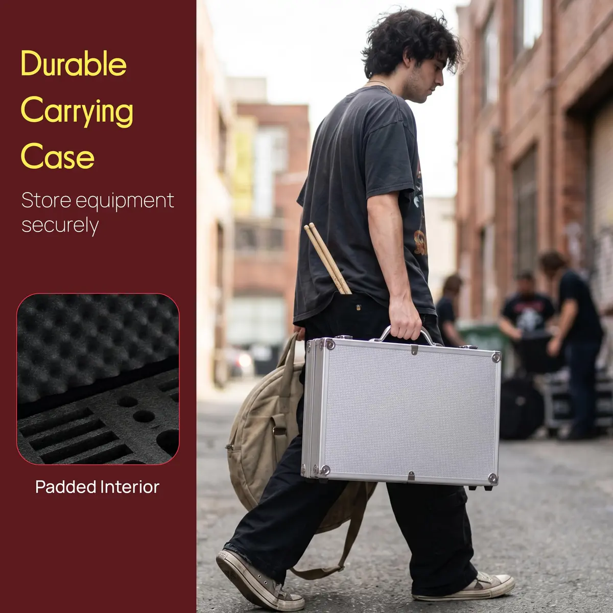 Pyle 7-Piece Wired Dynamic & Condenser Microphone Kit for Drums & Vocals | 50Hz-18kHz Frequency Response - view 8