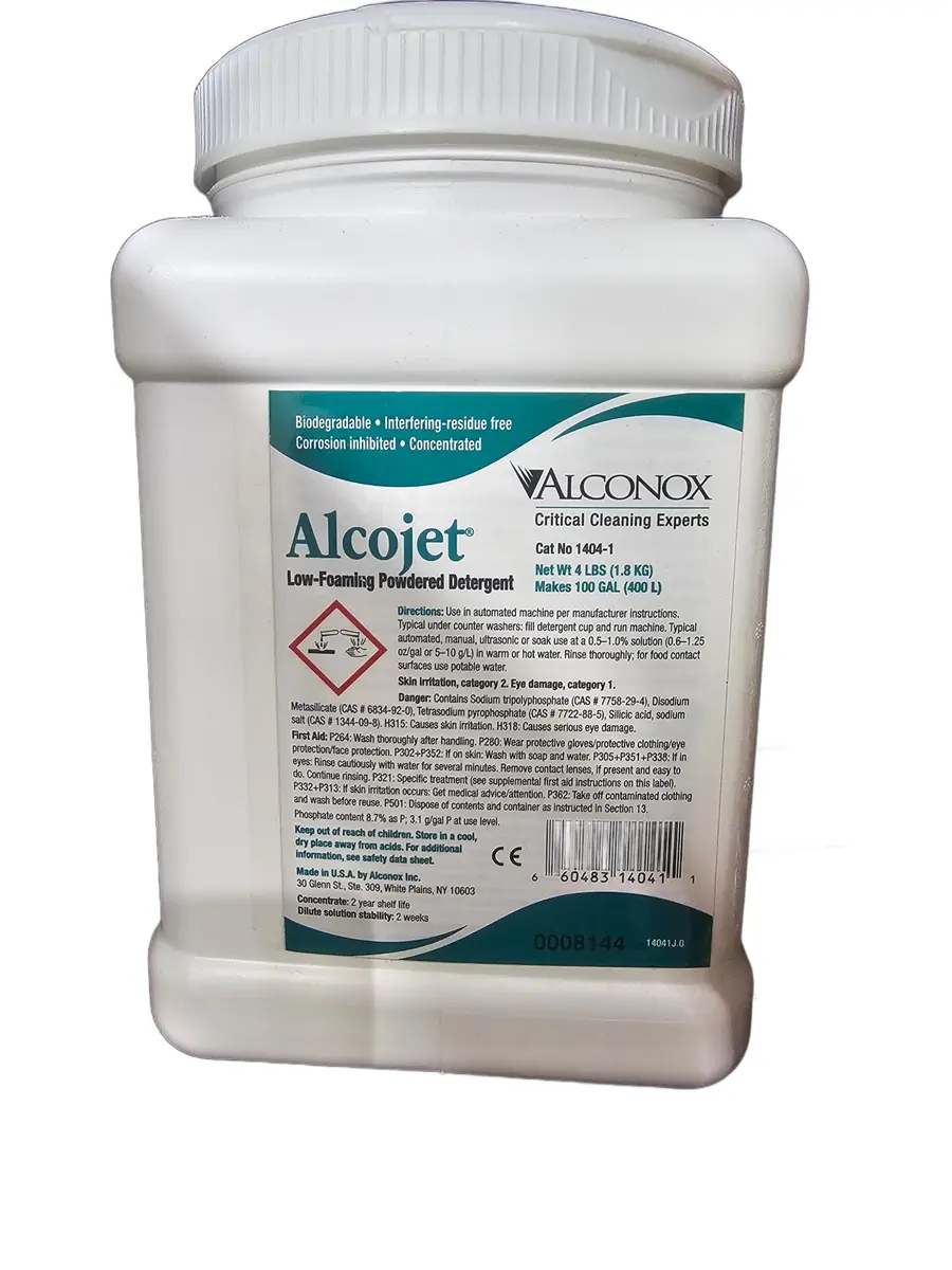 Alconox Alcojet Nonionic Powdered Detergent 4lb | Low-Foaming, USDA Authorized - main product image