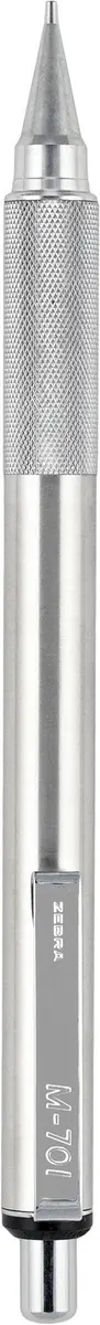 Zebra Pen STEEL M-701 Tactical Mechanical Pencil 0.7mm Medium Point Silver | Durable Stainless Steel Construction - view 2