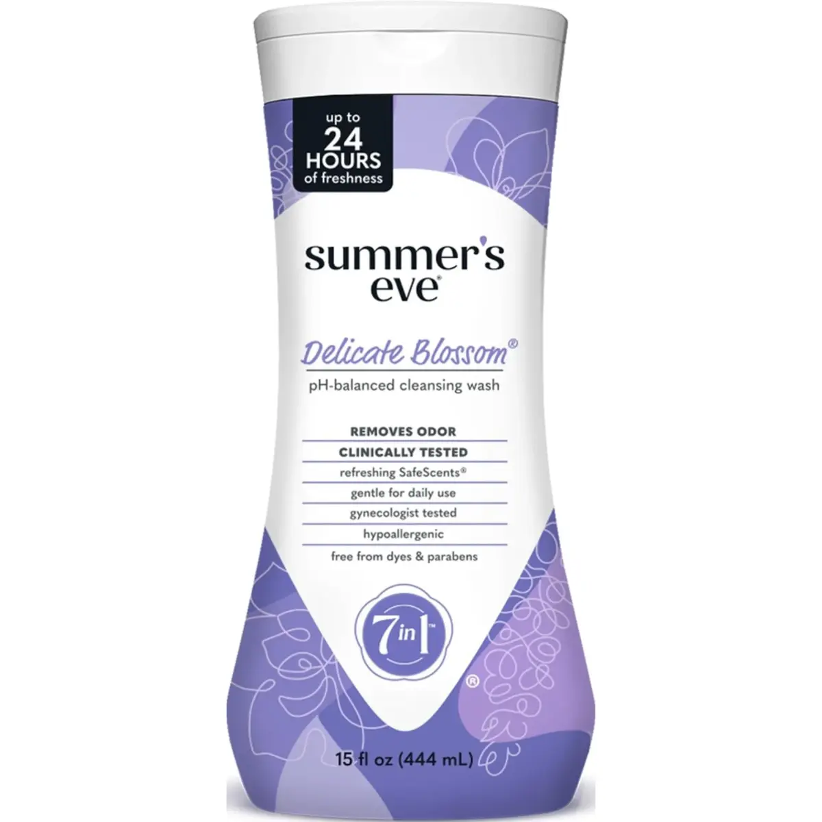 Summer's Eve Delicate Blossom Feminine Wash 443ml (15 Fl Oz) | pH-Balanced for Gentle Daily Cleansing - main product image