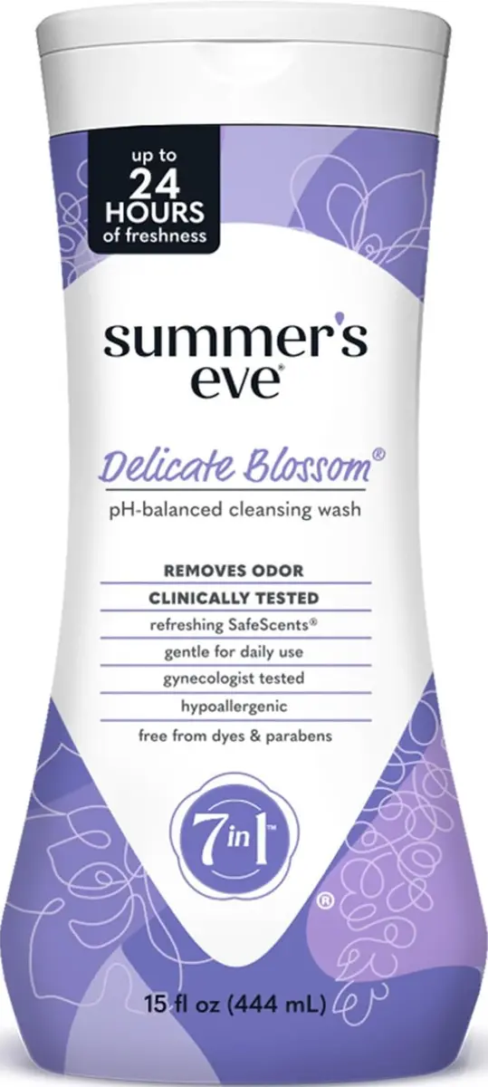 Summer's Eve Delicate Blossom Feminine Wash 443ml (15 Fl Oz) | pH-Balanced for Gentle Daily Cleansing - main product image